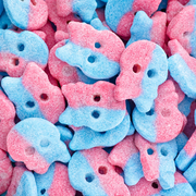 Sour Bubblegum Skulls — Soft, chewy skulls bursting with bubblegum and wild fruit flavor and a tongue-tingling sour kick