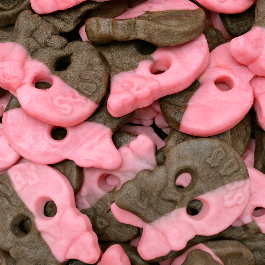 Raspberry Licorice Foamy Skulls — bold mash-up of juicy raspberry and salty Swedish licorice in foamy skulls
