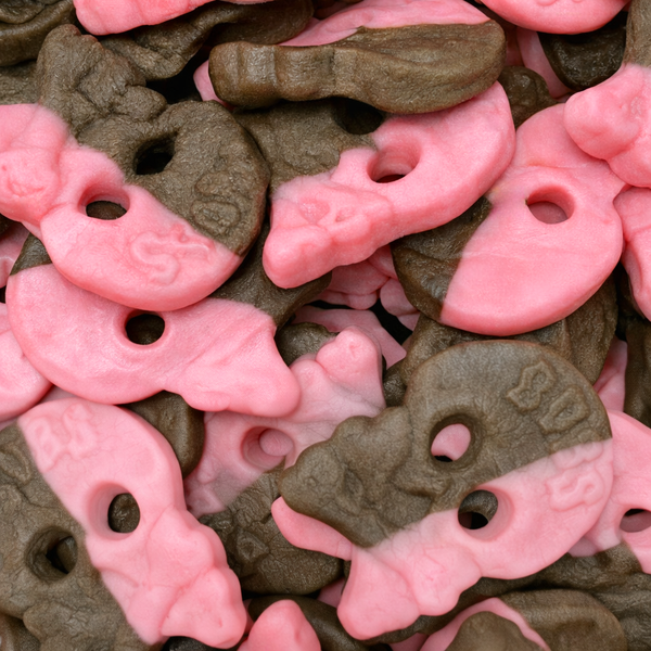 Raspberry Licorice Foamy Skulls — bold mash-up of juicy raspberry and salty Swedish licorice in foamy skulls
