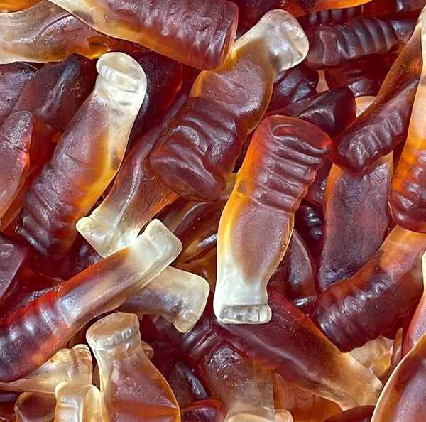 Cola Chewy Bottles — Soft and chewy cola-shaped gummies with smooth classic soda flavor