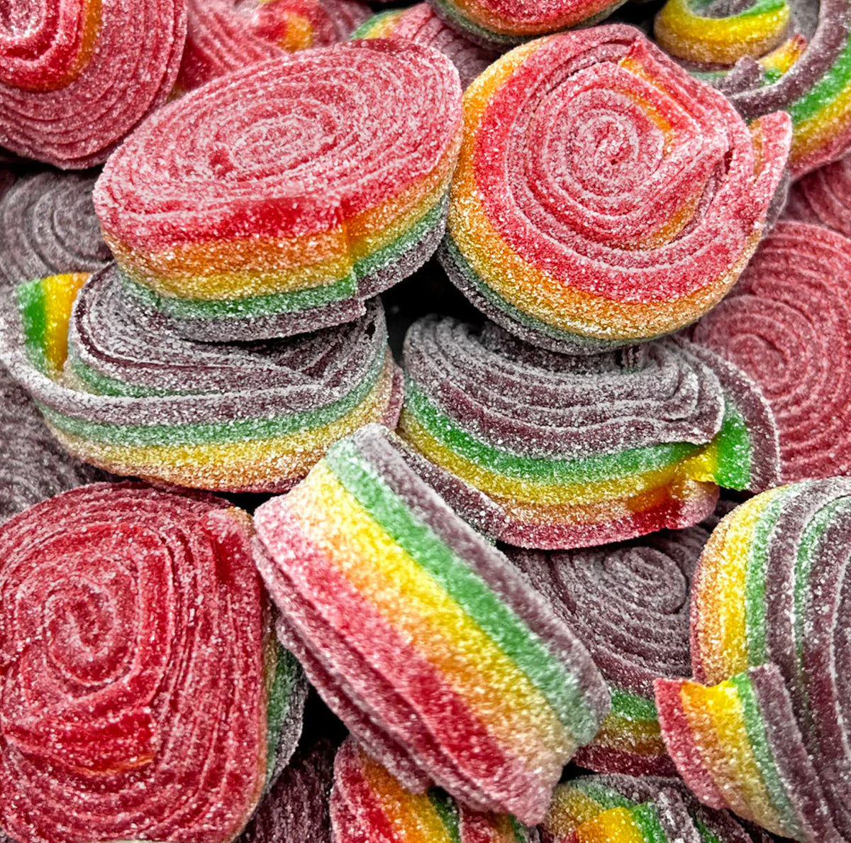 Sour Rainbow Rollz — Colorful rainbow rolls packed with sweet-and-sour flavor