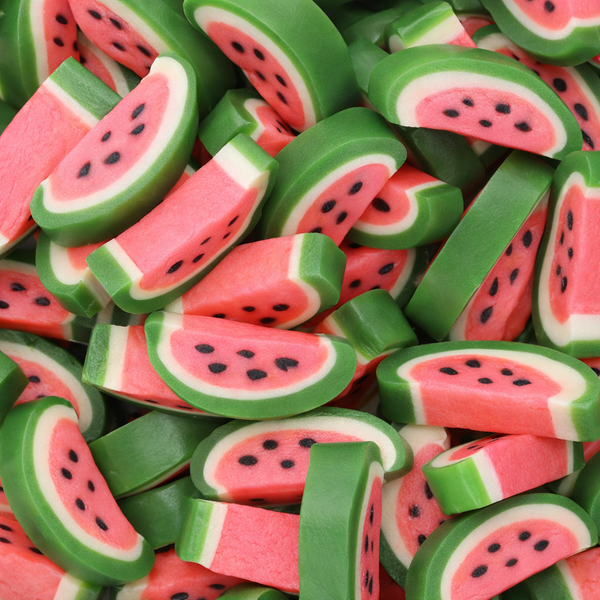 Watermelon Slices — Soft, chewy watermelon gummies with a sweet burst of summer flavor