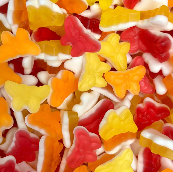 Butterfly Kisses — Bright butterfly-shaped gummies with a mix of sweet fruity flavors in every wing