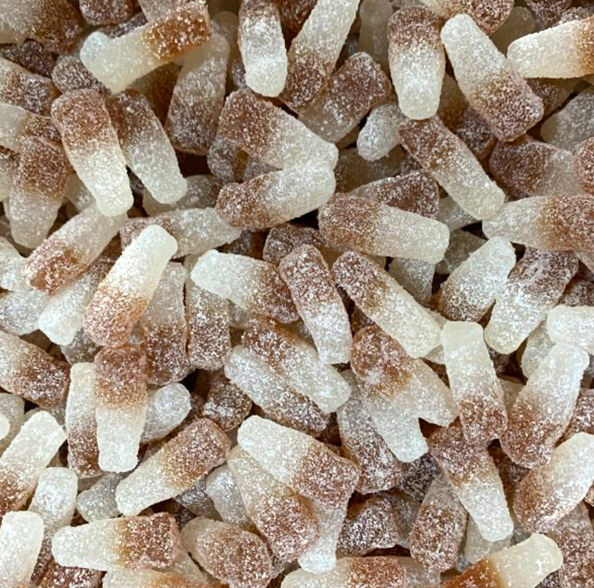 Fizzy Cola Bottles — Classic cola bottle gummies with a fizzy twist