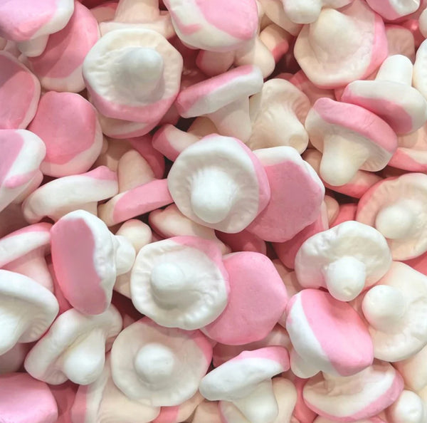 Foamy Mushrooms — Soft, airy, mushroom-shaped marshmallow treats with nostalgic vanilla-caramel flavor
