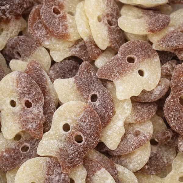 Sour Cola Skulls — Cola-flavored chewy skulls with a chilled kick