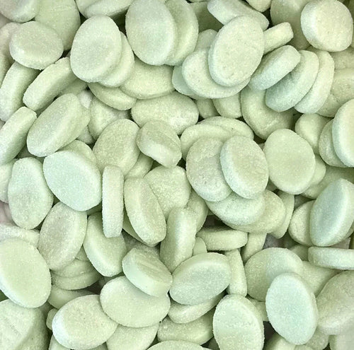Fruity Pear Chews — Fruity sour pear ovals with real juice flavor