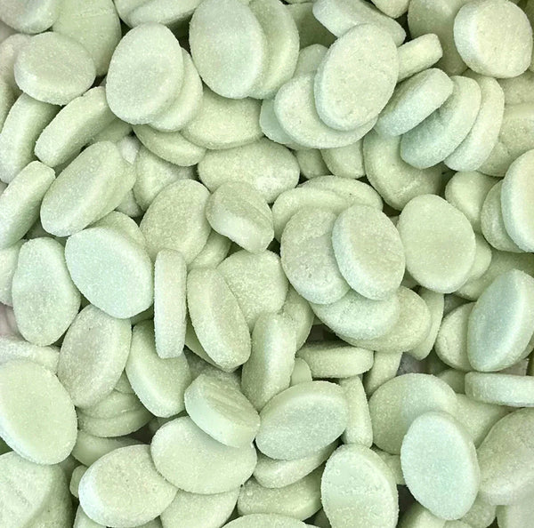 Fruity Pear Chews — Fruity sour pear ovals with real juice flavor
