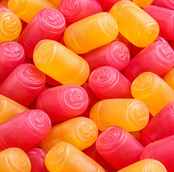 Soda Cans — Orange soda meets energy drink in chewy, can-shaped candy