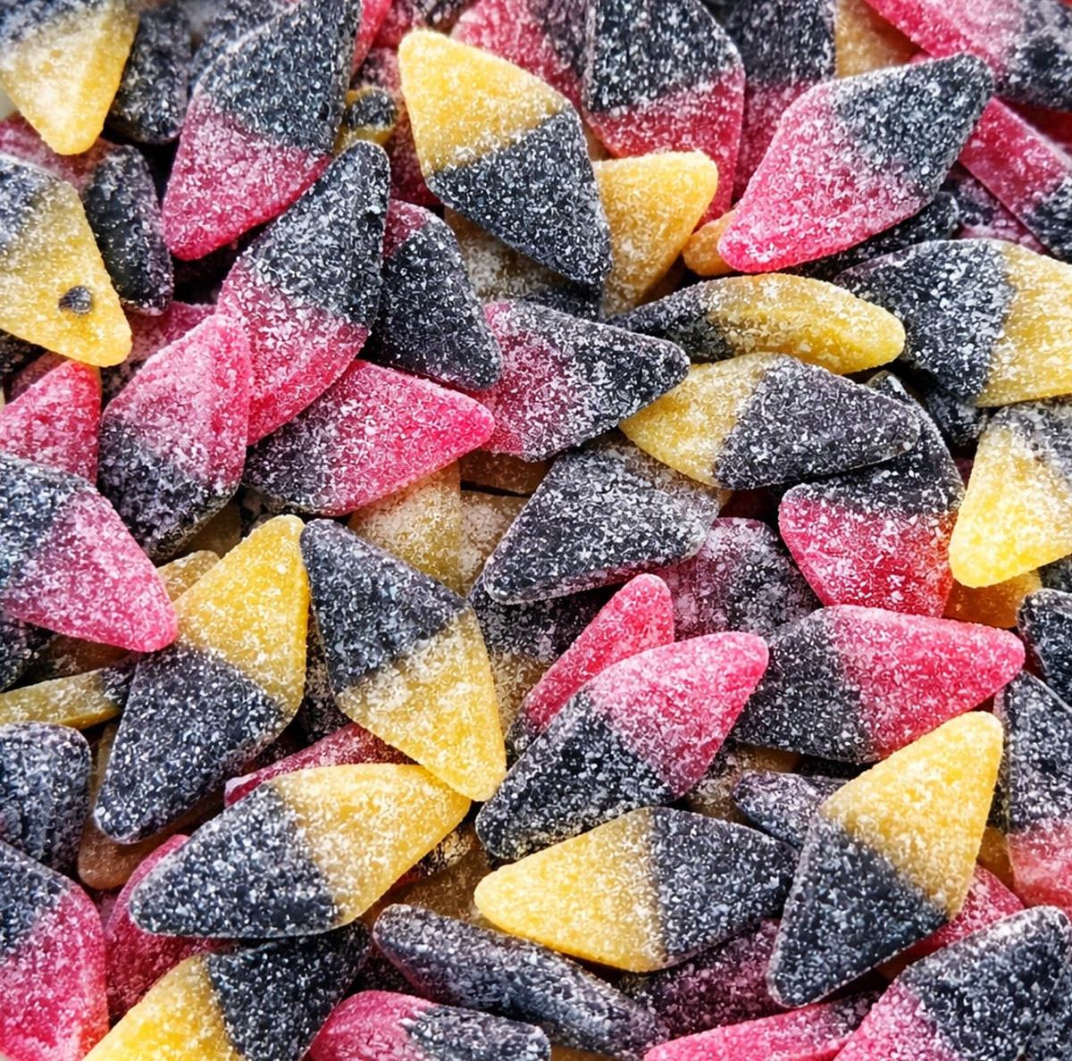 Salty Fruity Bites — Zesty grapefruit and sweet strawberry twisted with salty black licorice