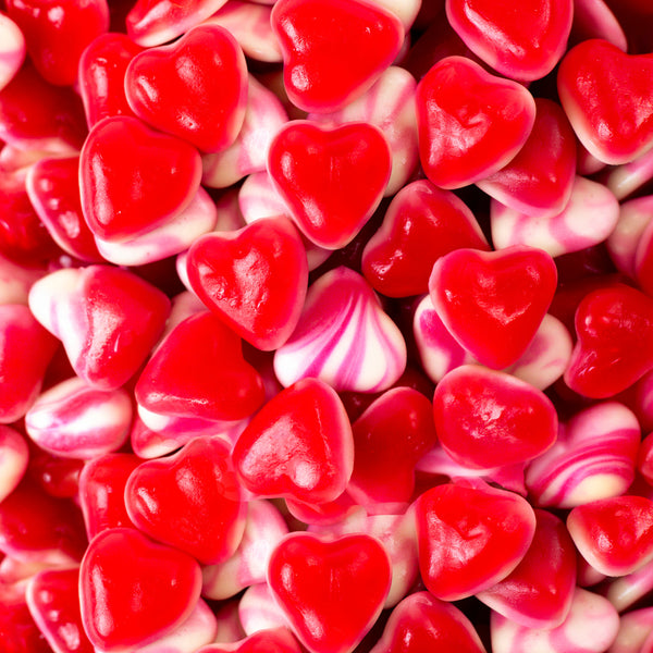 Twisted Hearts — fruity twist - literally. Plump, jelly-soft, and almost too pretty to bite