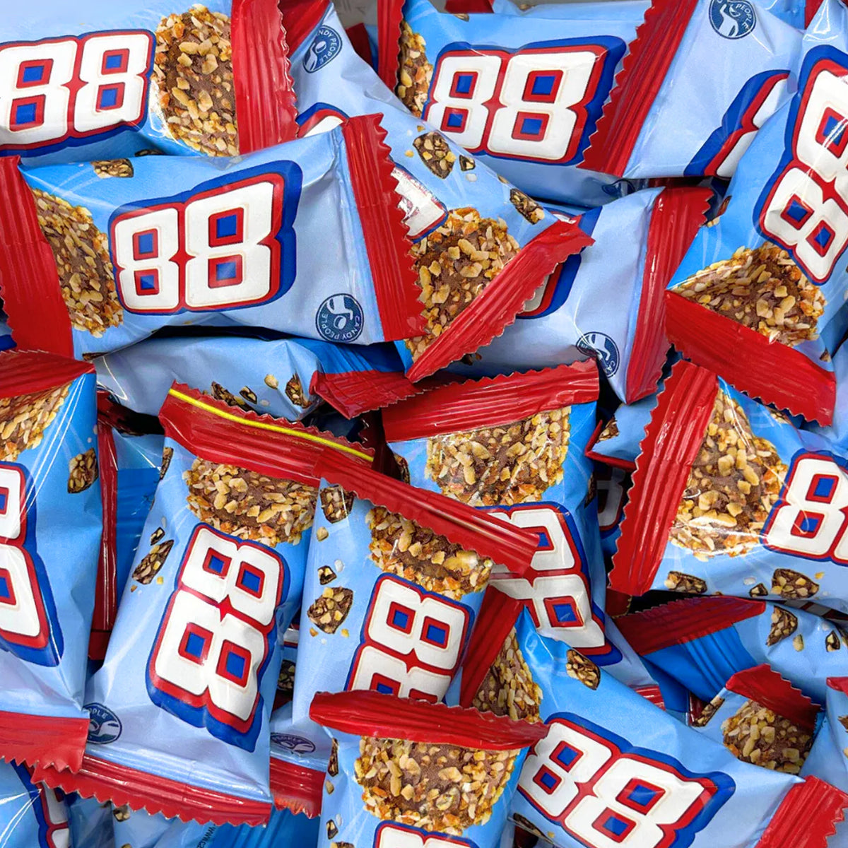 88 Hazelnut Bites — Chocolate and hazelnut. A Swedish ice cream turned into candy with a crunchy nut coating