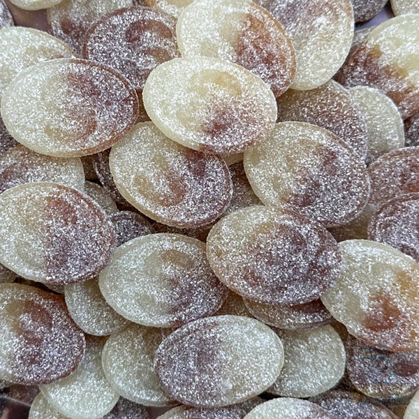 S-Ovals Fizzy Cola — Soft, chewy gummies with bold cola flavor and a fizzy sugar coating
