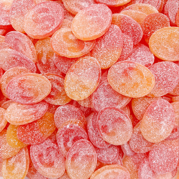 S-Ovals Sour Peach & Dragon Fruit — Peach meets dragon fruit. Soft, chewy gummies with a sour coating