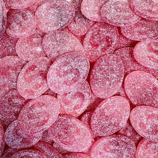 S-Ovals Sour Pomegranate & Raspberry — Pomegranate meets raspberry. Soft, chewy gummies with a sour coating