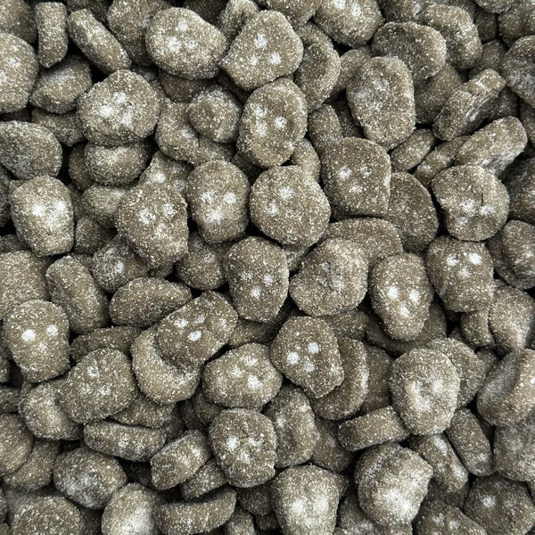 Salty Chewy Skulls — Fluffy foam skulls with intense salty licorice