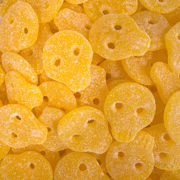 Sour Pineapple Skulls — Pineapple and sunny island vbes Tropical gummy skulls with juice-bar flavor and a tangy bite