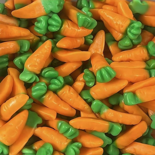 Definitely Not Carrots — Tiny carrot gummies that fully missed the memo on vegetables