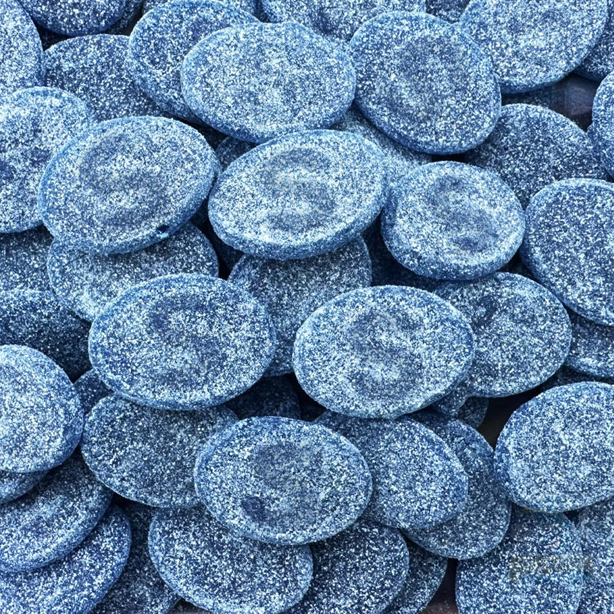 S-Ovals Blue Raspberry — Bold blue raspberry flavor meets a tangy sour kick in these chewy gummies
