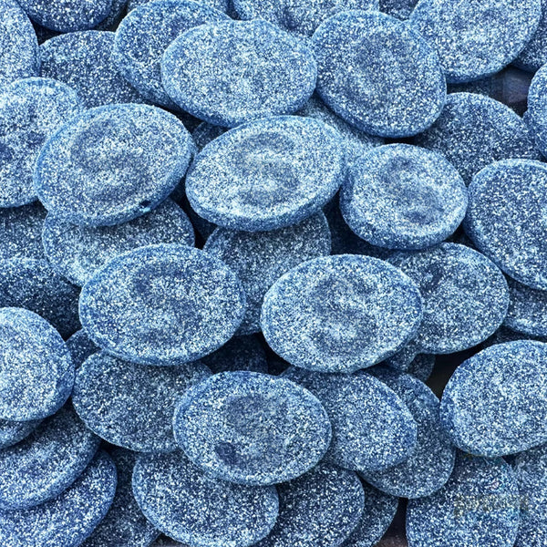 S-Ovals Blue Raspberry — Bold blue raspberry flavor meets a tangy sour kick in these chewy gummies