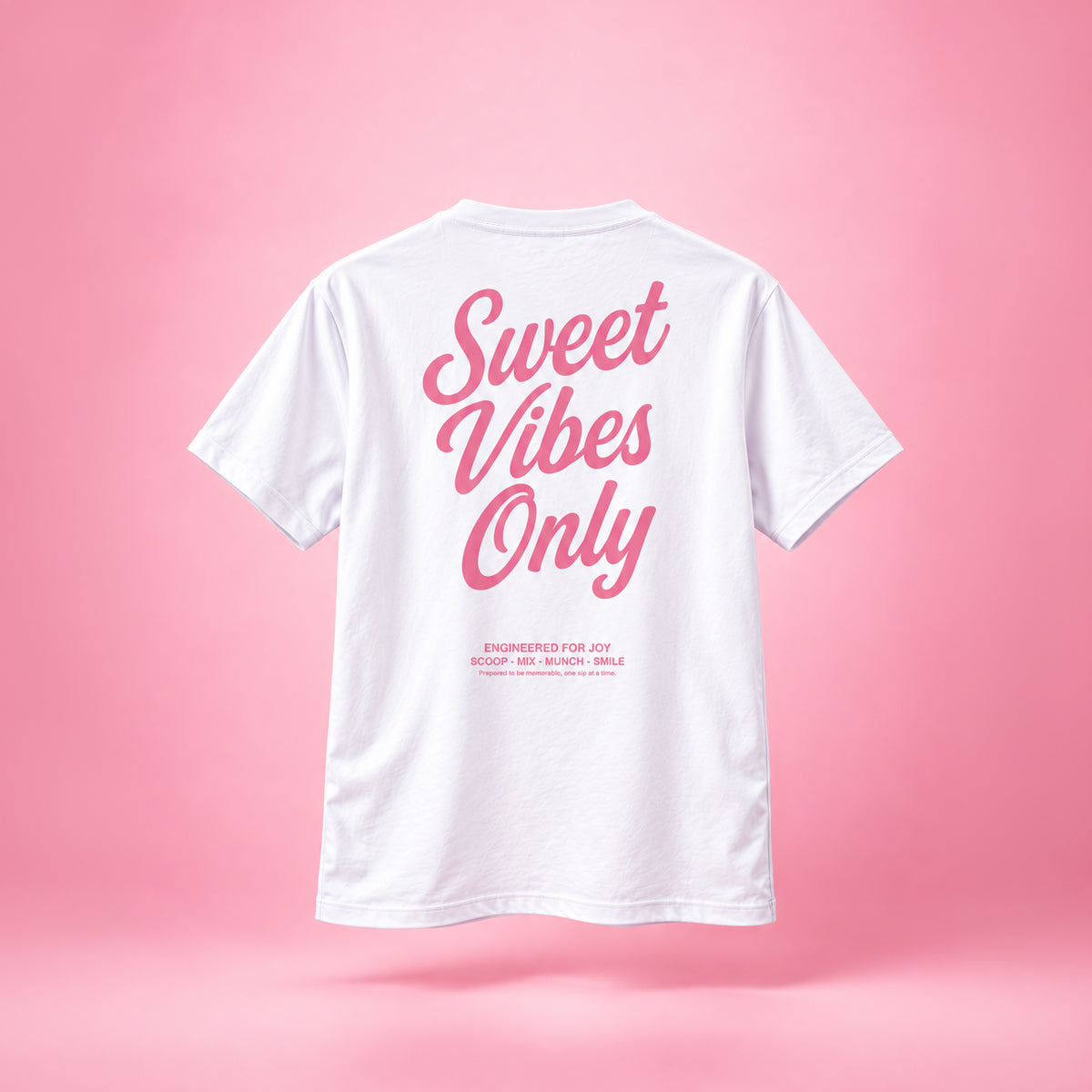 Sweet Vibes Only - Pink Tee — little sweetness, wherever the day takes you, view 5